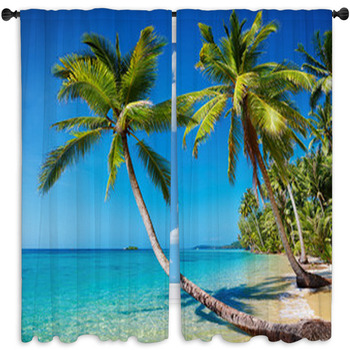 Tropical Beach, Thailand Window Curtain