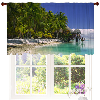 Tropical Dream Beach Paradise Of The  Custom Size Valance