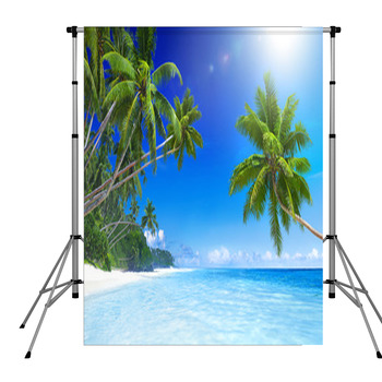 Tropical Paradise Beach Pole Pocket Backdrop