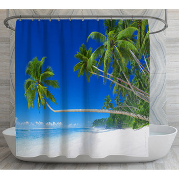 Tropical Paradise Beach Shower Curtain
