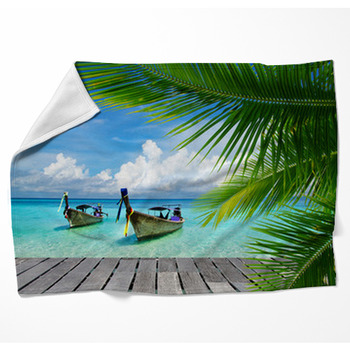 Tropical Sea Woven Throw Blanket