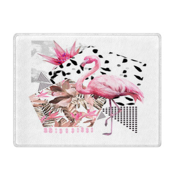 Tropical Summer Geometric Poster Design Bath Mat
