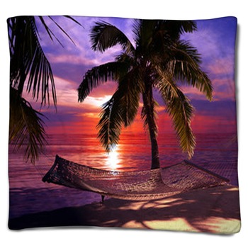 Tropical Sunset Blankets