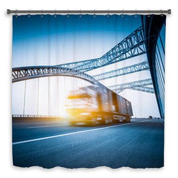 Truck Motion Blur Custom Size Shower Curtain