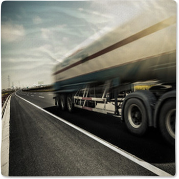 Truck On The Road Baby Blanket