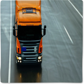 Truck On The Road Baby Blanket