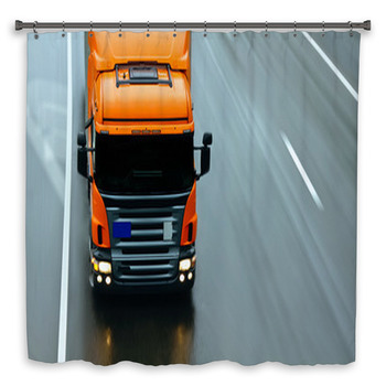 Truck On The Road Custom Size Shower Curtain
