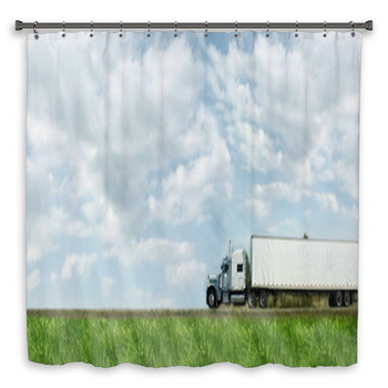 Truck On The Road. Shower Curtain