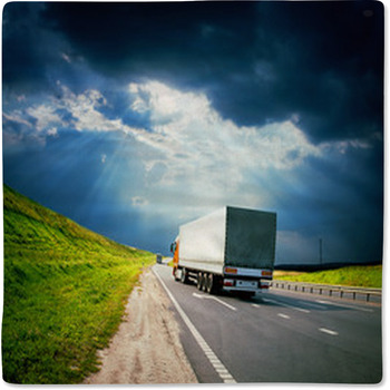 Trucks Under Colorful Sky Baby Blanket