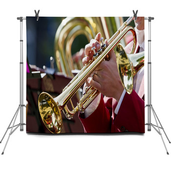 Trumpet Player Fleece Backdrop