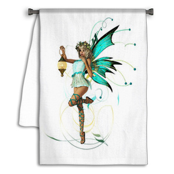 Turquoise Pixie CA Ornament Towel