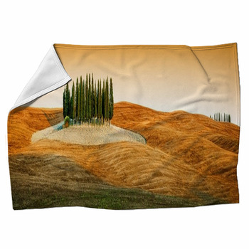 Tuscany Landscape - Cypress Grove Fleece Blanket