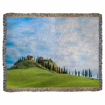 Tuscany, Landscape Woven Throw Blanket