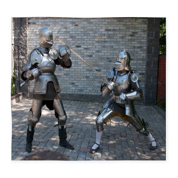 Two Knights In The Ancient Metal Custom Size Floor Mat