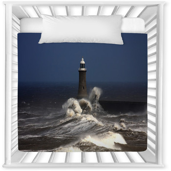 Tynemouth Pier Baby Crib Comforter