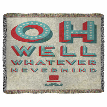 Typography Vector Illustration. Woven Throw Blanket