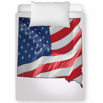 U S Flag Over South Dakota Toddler Comforter