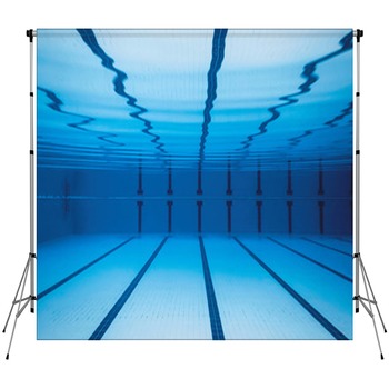 Underwater Empty Swimming Pool Custom Size Backdrop