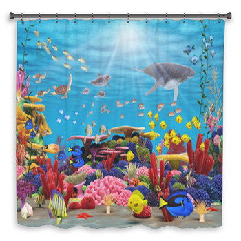 Underwater Paradise Custom Size Shower Curtain