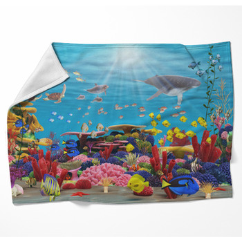 Underwater Paradise Woven Throw Blanket