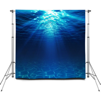 Underwater View With Sandy Seabed Custom Size Backdrop