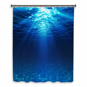 Underwater View With Sandy Custom Size Shower Curtain