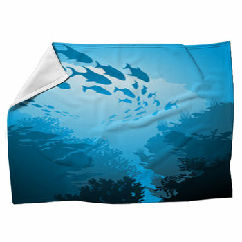 Underwater World Fleece Blanket