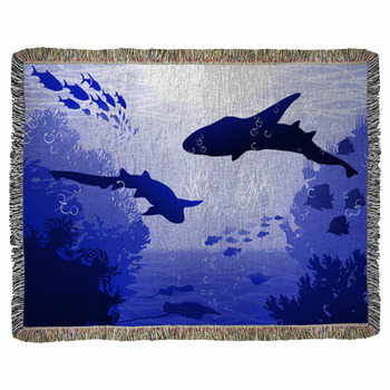 Underwater Woven Throw Blanket