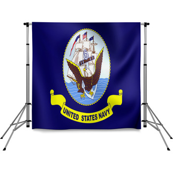 United States Navy Flag Pole Pocket Backdrop