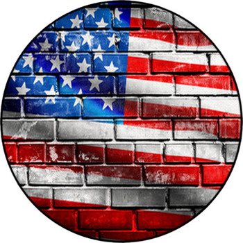 US Flag Round Rug