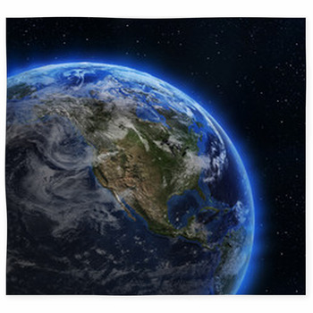 USA And Canada From Space Custom Size Floor Mat