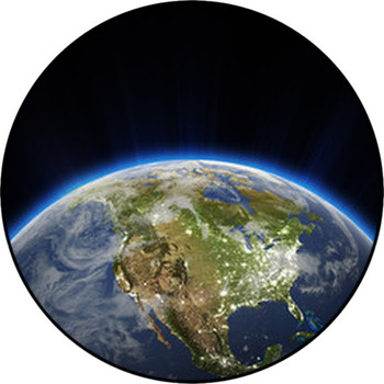 USA City Lights At Night Round Rug