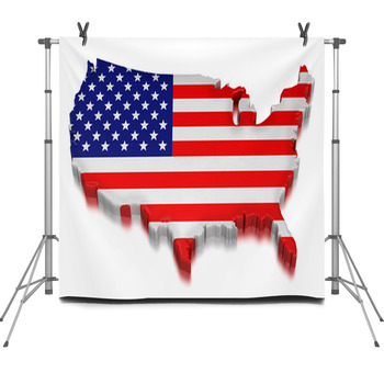 USA (clipping Path Included) Fleece Backdrop