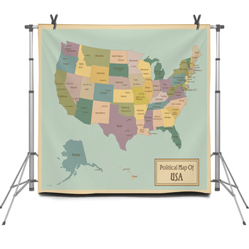 USA-highly Detailed Map.Layers Used. Fleece Backdrop