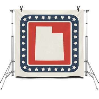 Utah American State Button Fleece Backdrop