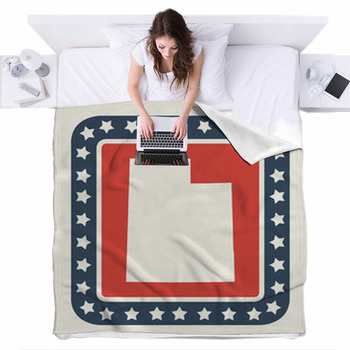 Utah American State Button Fleece Bed Blanket
