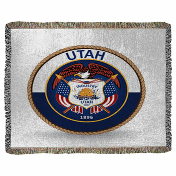 Utah Seal Woven Throw Blanket