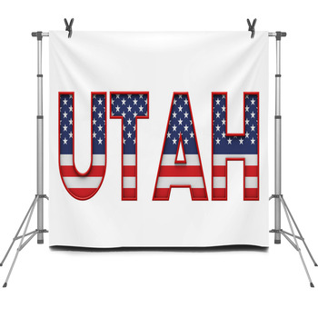 Utah Usa State Made From Starts And Fleece Backdrop