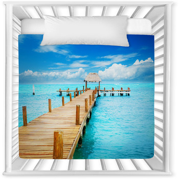 Vacation In Tropic Paradise. Jetty Baby Crib Comforter