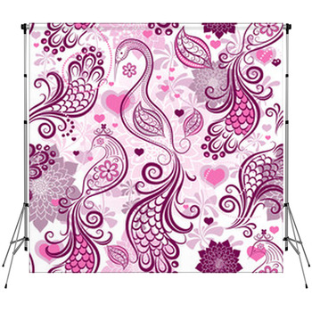 Valentine Repeating Pink Pattern Custom Size Backdrop
