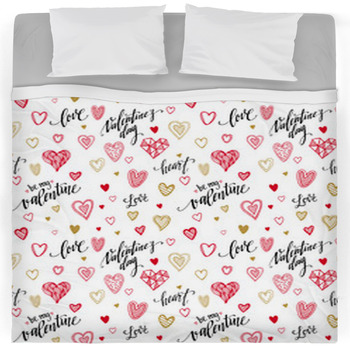 Valentines Birthday Print Details about   I Love You Quilted Bedspread & Pillow Shams Set