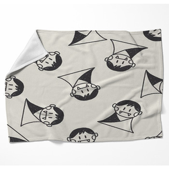 Vampire Doodle Drawing Seamless Woven Throw Blanket