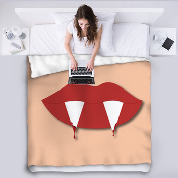 Vampire Woman Fleece Blanket