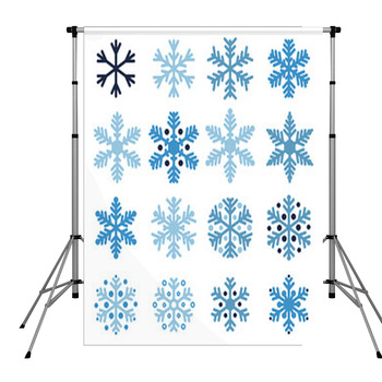 Various Snowflakes Pole Pocket Backdrop