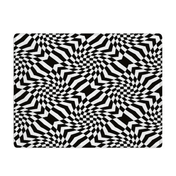 Vector Abstract Monochrome Illusive Seamless Bath Mat