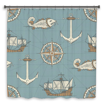 Vector Abstract Seamless Custom Size Shower Curtain
