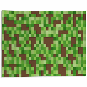 Minecraft Creeper Area Rug | Creeper Rug | 39-Inch Square Area Rug
