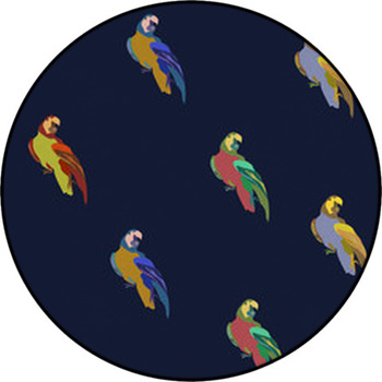 Vector Background With Birds Round Rug