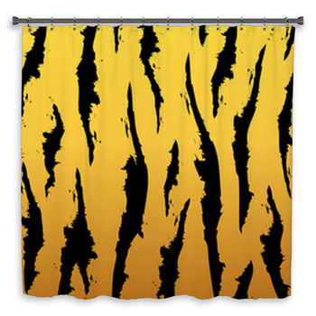 Vector Black And Orange Custom Size Shower Curtain