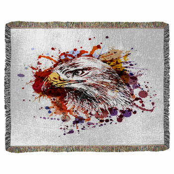 Vector Color Illustration Of An Woven Throw Blanket
